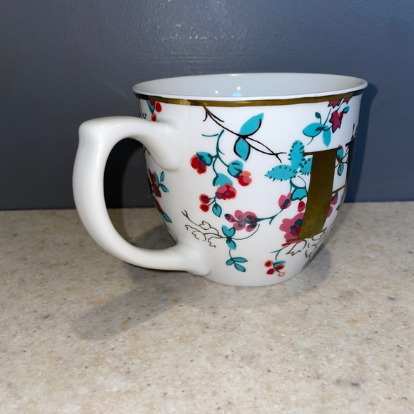 Cath Kidston Letter Alphabet Monogram H Mug 16oz Coffee Tea Cream Floral Chintz - Picture 3 of 8
